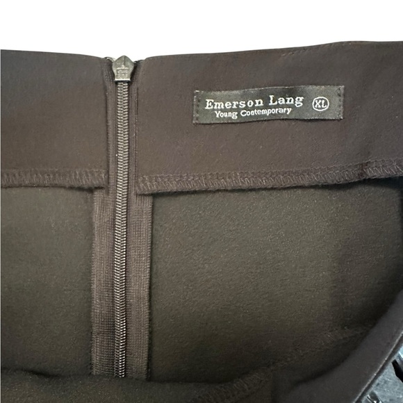 Emerson Lang Young Contemporary Black Buckle Belt Mini Skirt Size XL NWT - Picture 13 of 17